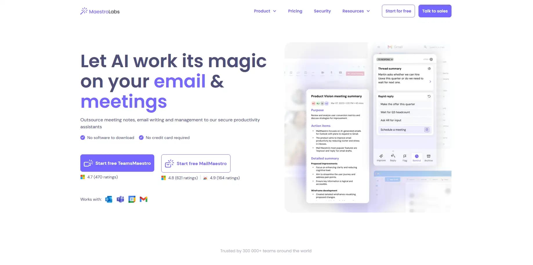 MailMaestro email interface