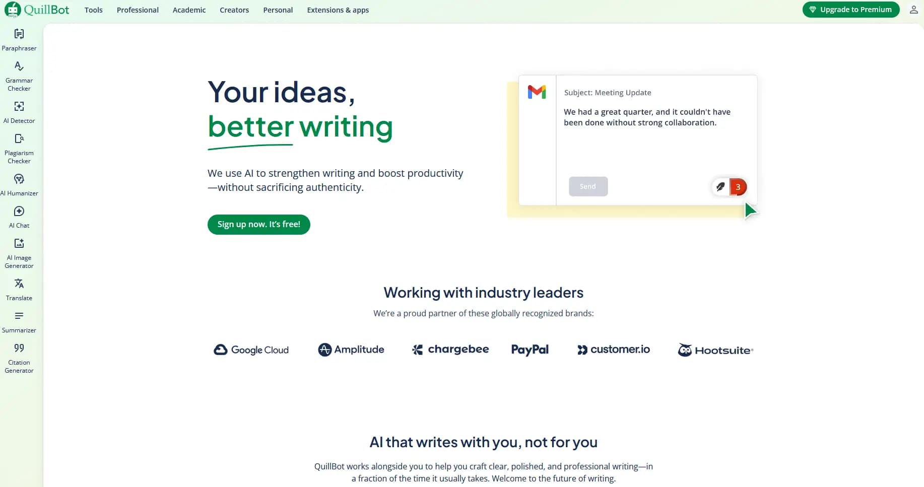 QuillBot paraphrasing tool