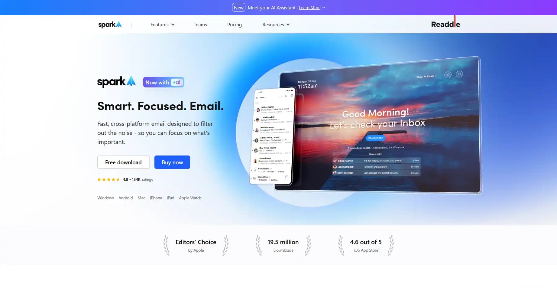 Spark email interface